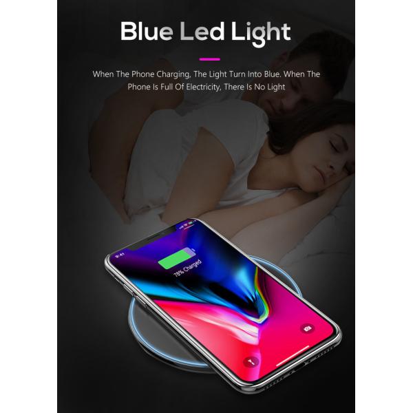 9V Alunimium Custom Logo 10W Quick Charge Wireless Charger