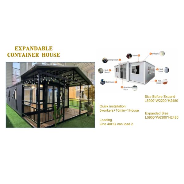 Standardized Expandable Container House for Fast Construction with High Load Bearing Capacity