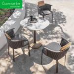 Modern Hotel Patio Teak Rattan Chair Contemporary Design with Waterproof Outdoor