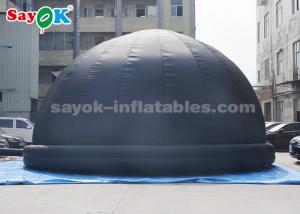 China 8 Meter Black Inflatable Planetarium Dome Tent With Air Blower And PVC Floor Mat wholesale