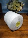 100% Sinopec Yizheng White Polyester Yarn , TFO 20s 2 Thread