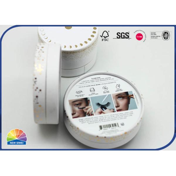 Resuable 4C Printed Customized Paper Gift Packaging Tube For False Eyelashes