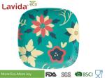 Thick and heavy Food Grade Christmas Bamboo Fibre square Food Plate Meal Serving
