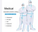 Anti Virus L 165cm White Disposable Overalls