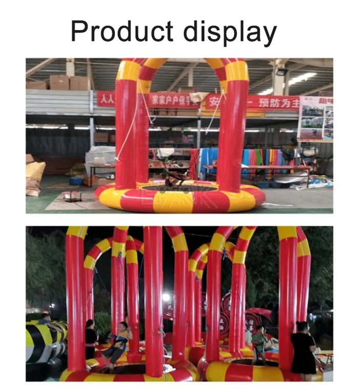0.9MM PVC Amusement Game Machines Single Inflatable Trampoline