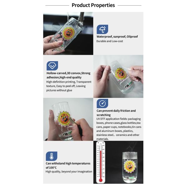 Crystal UV DTF Printer 30cm Digital Printing Plotter Large Roll Sticker Printer Label Sticker Printer with Print Head