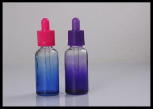China 30ml Blue Purple gradient color glass Dropper Bottle Essential Oil Bottle wholesale