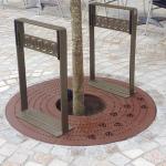 Urban Accessories Outdoor Street Corten Steel Tree Grating Sidewalk Laser