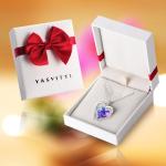 Hypoallergenic 925 Sterling Silver Heart Pendant Necklace Austrian crystal