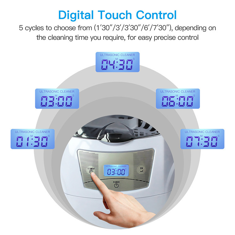 digital 750ml 35Watt dental ultrasonic cleaners ultrasonic jewelry cleaner CD washing machine