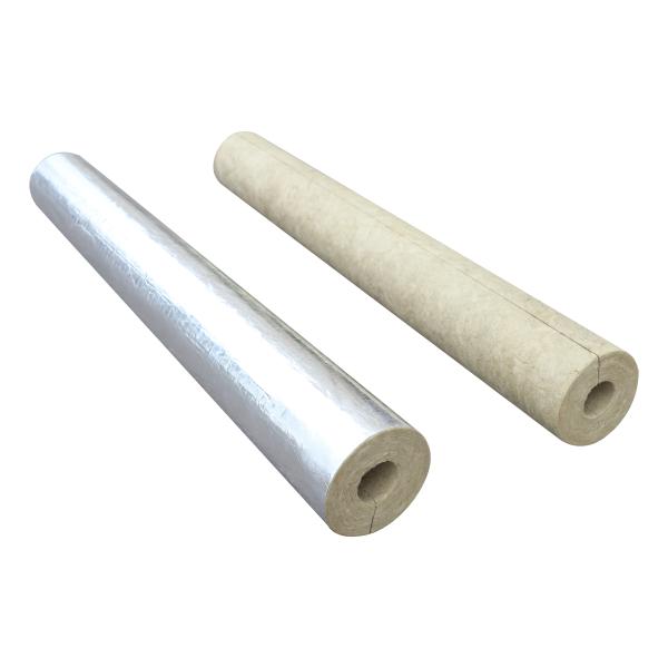 Fireproof Insulated Mineral Wool Tube Insulation Rock Wool Pipe Cover In HVAC