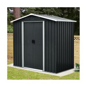 China Apex Roof Outdoor Metal Storage Shed 4x6ft 154cm With Sliding Door Air Vents wholesale
