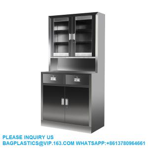China Lab Furniture Supplies Factory Customized Laboratory 6 Door Metal Stainless Steel Cabinet with Drawers wholesale