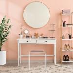 Transparent Custom Acrylic Furniture U Shape Acrylic Shower Bench Bathroom Stool