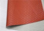 0.7mm Wallet Orange Embossed PU Leather No Fading Hydrolysis Resistance