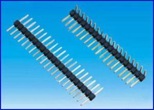 China Pitch 2.54mm 1*21P 180° Female socket header Connector Black Gold-plated wholesale