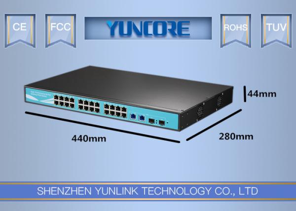 24-Port Gigabit Un-Management PoE Switch 802.3at Af 48V Standard +2* Gigabit SFP