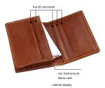 0.4CM Thick 11x7.7cm Mens PU Leather Wallet Credit Card Card Case BM