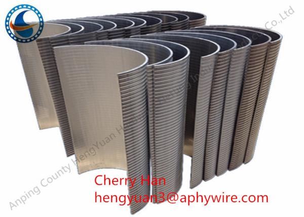 Stainless Steel Curved Wedge Wire Screen Plate Filter , Arc Screen High