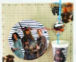 Pirates of the Caribbean Kids Birthday Party Decoration Set Party Supplies Baby