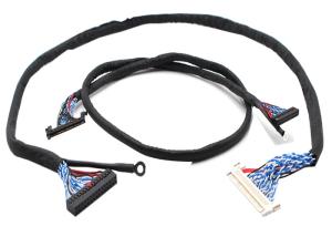 China Black 3.5mm 30 AWG 600mm 1.0mm LVDS Cable wholesale
