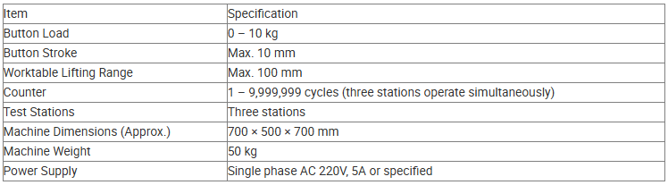 Three-station Hair Dryer Key Life Testing Machine