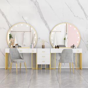 China Nordic Standing Hollywood Mirror And Desk Dressing Table With Drawers wholesale