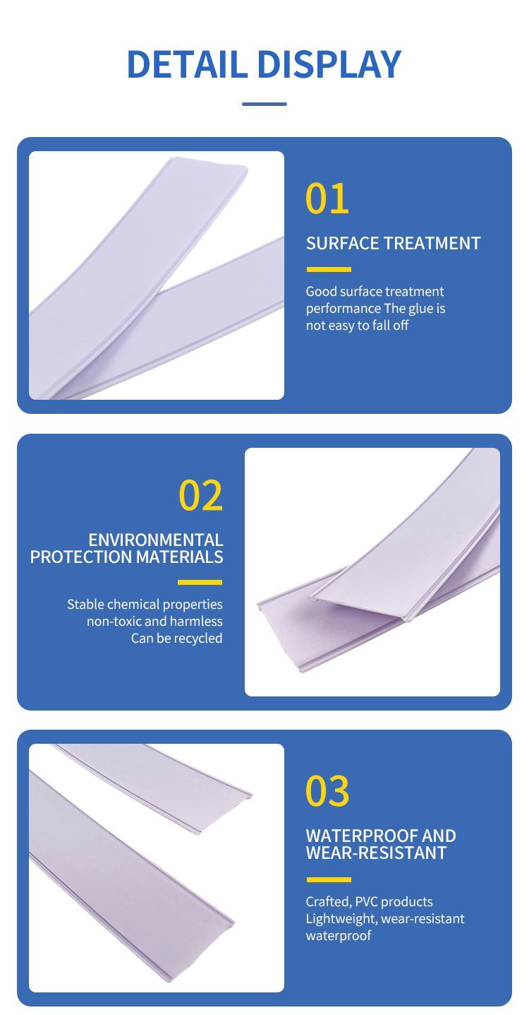 White Plastic Edge Trim PVC Strip PC Cover Diffuser Profiles for Alluminum Plastic Sheet