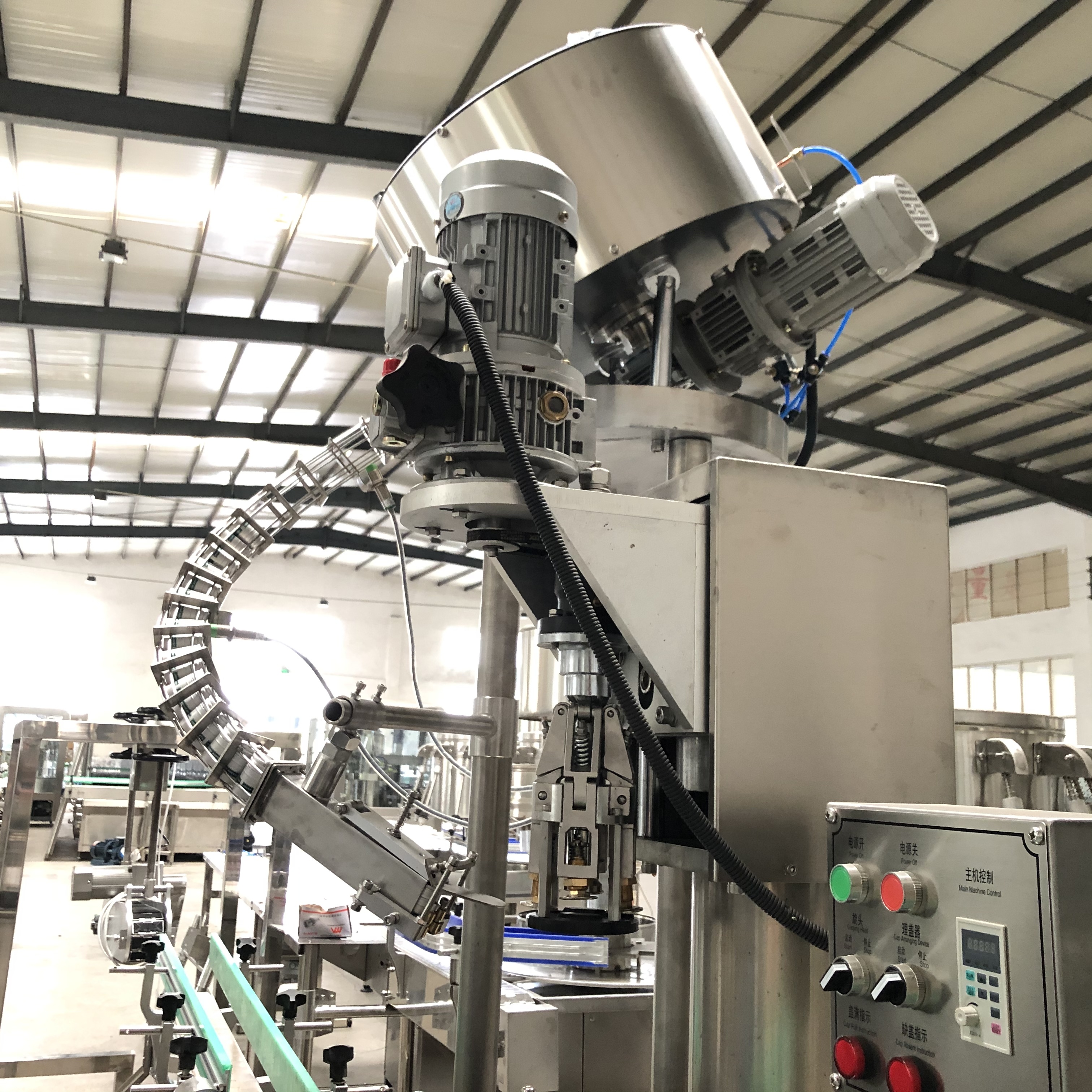 Ropp Aluminium Screw Automatic Bottle Capping Machine For Milk