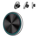 Metal Ambient Light 15w Wireless Charger Car Phone Holder With Oval Shape And