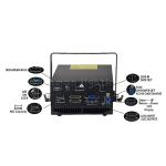 6000mW 6W RGB ILDA DMX Animation Disco Stage Laser Light Projector