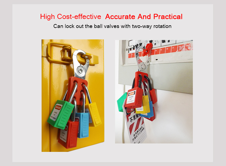 high strong steel safety lockout hasp with locking diameter 1 inch
