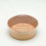 500ml To 1300ml Cardboard Takeaway Boxes Kraft Paper Salad Bowls With Anti Fog