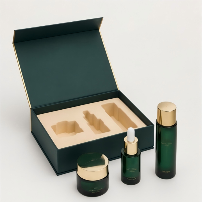Sustainable Cosmetic Packaging made with biodegradable components supporting green initiatives in the cosmetics industry
