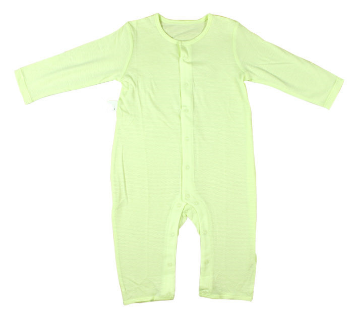 Green Color Kids Bamboo T Shirt And Pants Bamboo Baby Wear Rompers Unisex