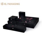 Custom Logo Lint Jewelry Box Packaging Necklace Earring Bracelet Set Jewelry