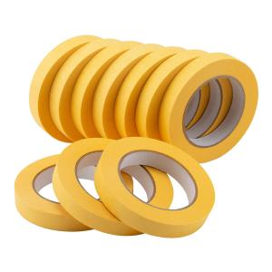 China Home Printing Packaging Auxiliary Materials Adhesive Tape Custom Auto Yellow Crepe Paper Masking T wholesale