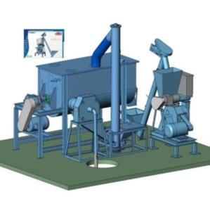 China 3-5TPH Large Aquatic Ruminant Animal Feed Processing Equipment wholesale