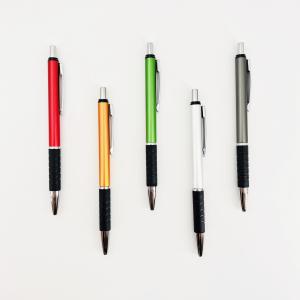 China Non-slip Rubber Pen Grip Aluminum Ballpoint Pen Lightweight Colorful Metal Ball Pen wholesale