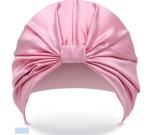 pink 100% Pure Silk Hair Bonnet , 43cm Mulberry Silk Head Cover