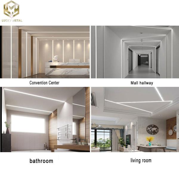 Streamlined Track Corner Aluminium Led Strip Profile Light Commercial