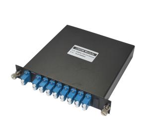 China LGX 8 Channel CWDM MUX Demux Module 1470~1610nm Duplex / Single Fiber For WDM Networks wholesale
