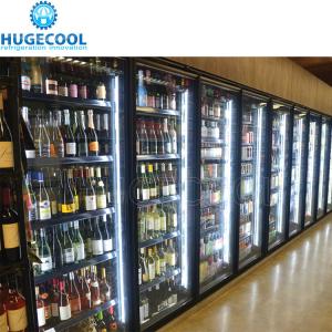 China Supermarket Glass Door Walk in Display Cooler Fridge Cold Room with Freon Refrigerant wholesale