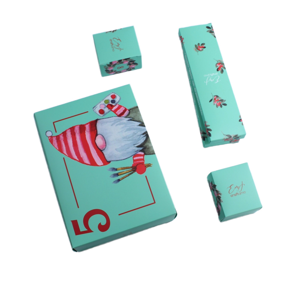 Custom Recyclable Mystery Surprise Paper Boxes Packaging Christmas Cosmetic Product