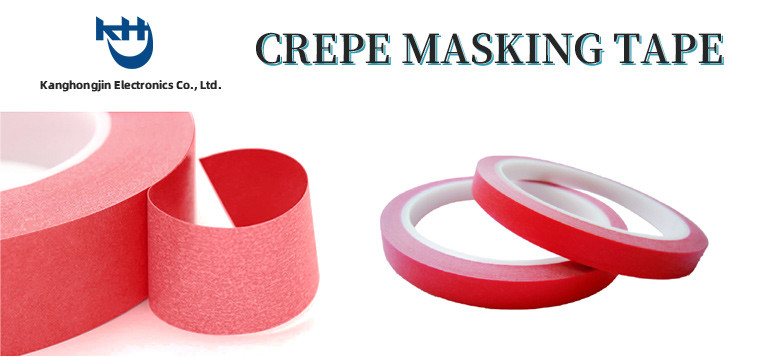 Pet Red Crepe Paper Tape High Temperature Thermal Spray Masking Tape