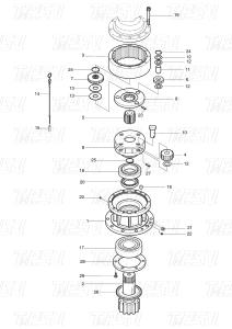 China 404-00062 DH150-7 Excavator Swing Drive Catalog Motors for Multiple Brands and Models wholesale