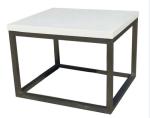 Elegant Brushed Modern Furniture Coffee Table Durable Square Glass Top Table