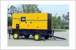 3 Phase 4 Wires Trailer Mounted Diesel Generator , Soundproof Diesel Generator