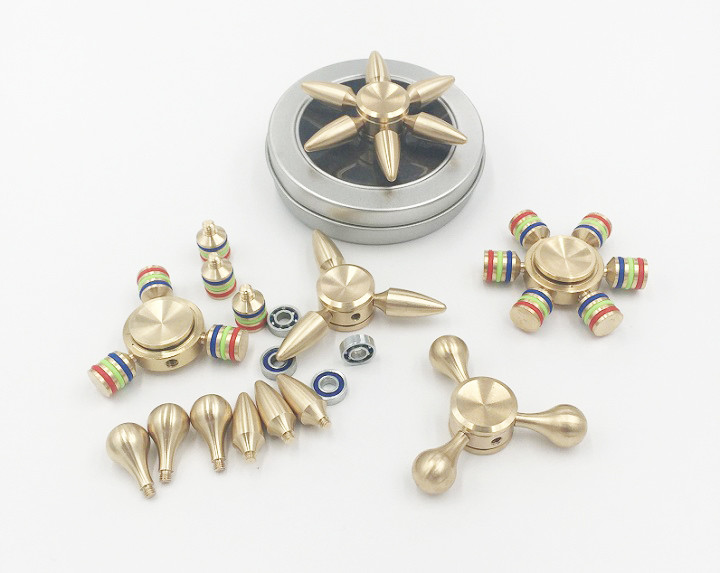 Wholesale Cheap price copper brass material detachable hand fidget finger spinner QL1102