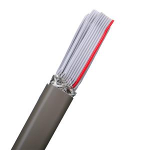 China Sheath Material PVC UL2464 Grey with Red Edge 20 Pin Flat Ribbon Speaker Cable wholesale